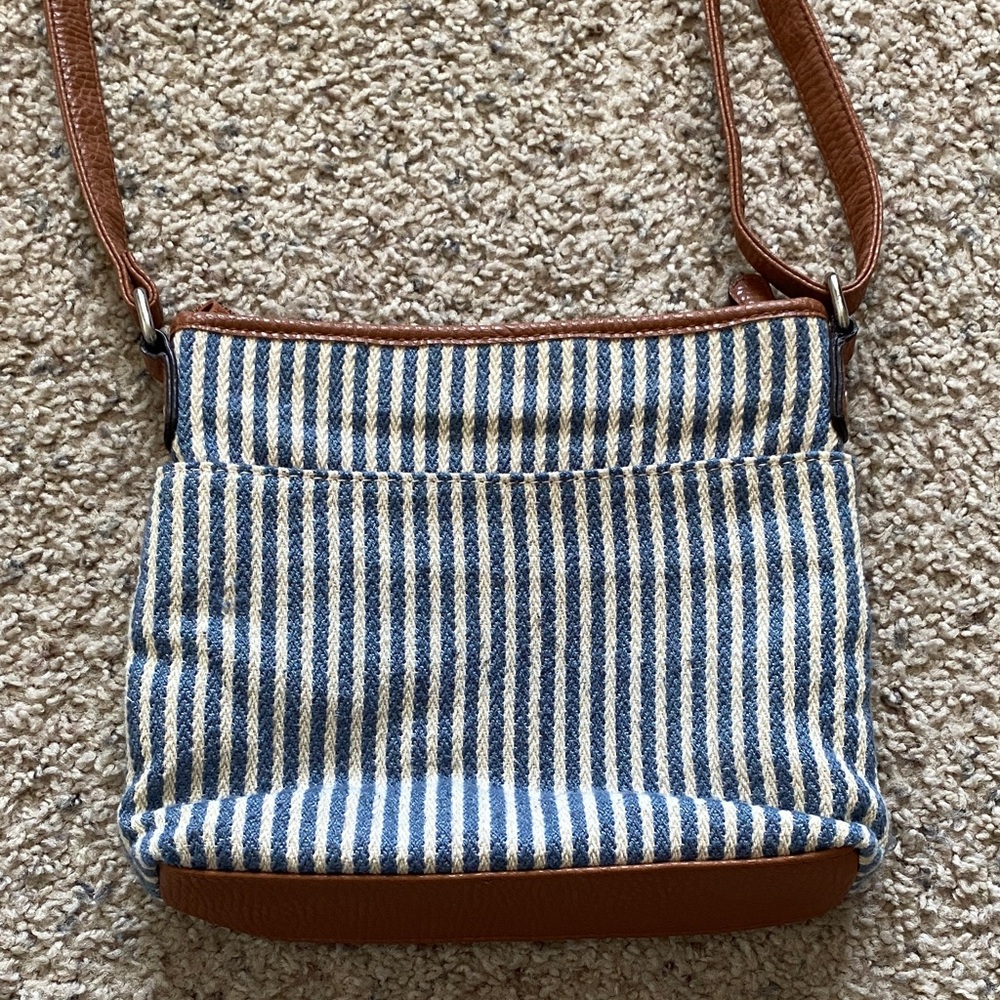 Tan and Blue Crossbody Bag - Picture 9 of 13